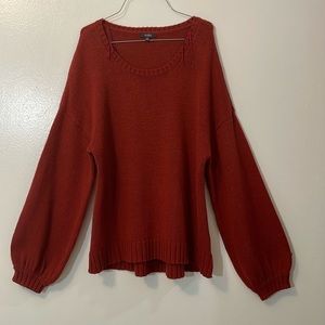 NYDJ Rich Red Scoop Neck Sweater